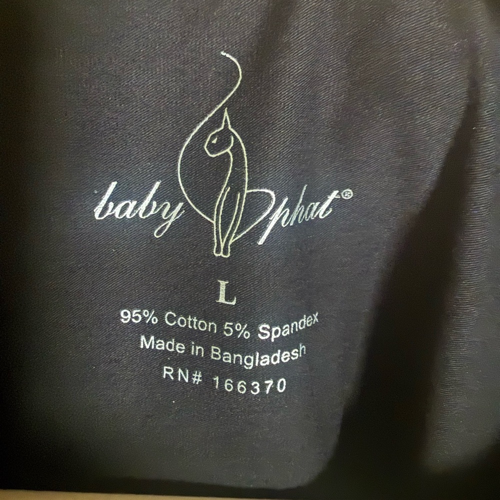 Baby Phat Black Tee, Size L, New Without Tags - Picture 2 of 3